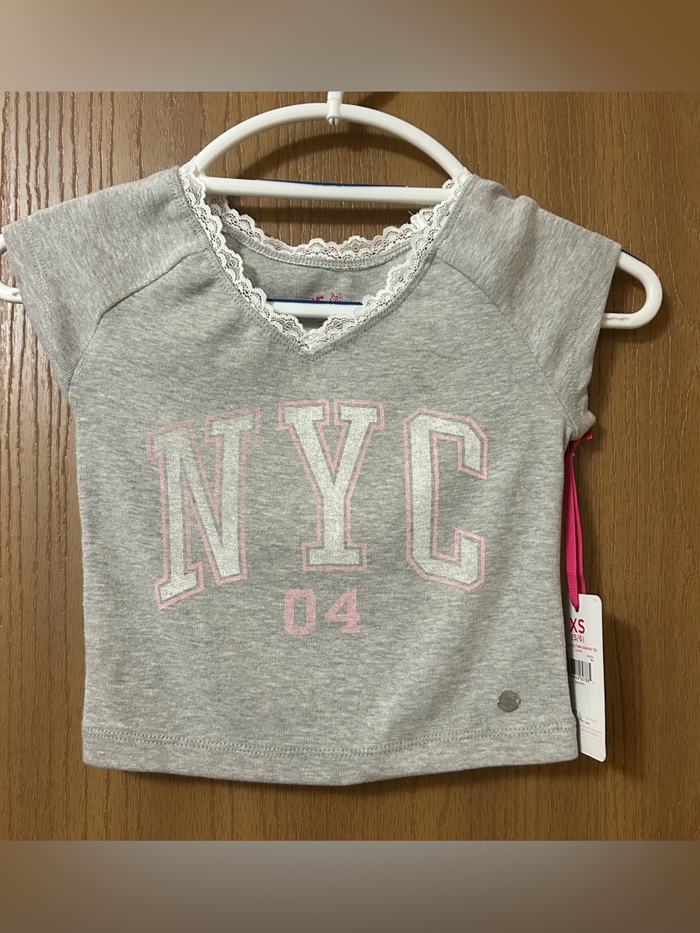 Justice Girl's Lace Trim Graphic Tee